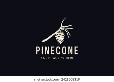 pinecone logo vector icon illustration