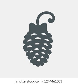 Pinecone quality vector illustration cut