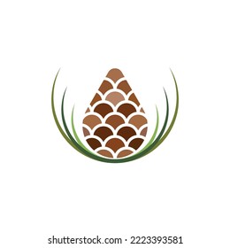 diseño vectorial del logotipo de símbolo pinecone