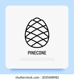 Pinecone dünne Linie Symbol. Herbstdekoration. Vektorgrafik.