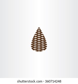 Pinecone Vector Icon Symbol Design