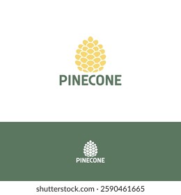 Pinecone vector logo design template
