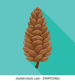 Pineof cone vector icon.Flat vector icon isolated on white background pine of cone.