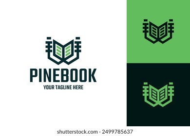 pines book vector logo design