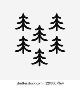 Pines concept line icon. Simple element illustration. Pines tree concept outline symbol design. Can be used for web and mobile UI/UX . Modern vector style
