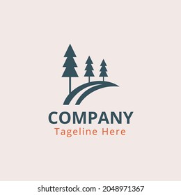 Pines Home Residence Vector Logo Template. 