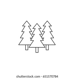 Pines icon. Line icon for interfaces