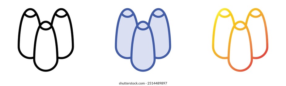 pines icon. Linear, Blue Fill and Gradient Style Design Isolated On White Background