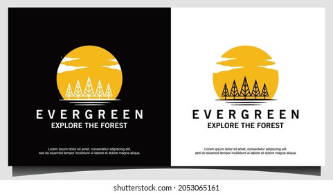 Pines Spruce Cedar logo diseño vector