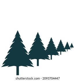 plantilla de diseño de ilustración de vector de icono de pino