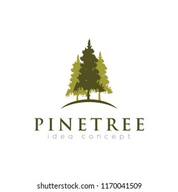 Pines Tree Logo Design Template