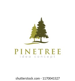 Pines Tree Logo Design Template