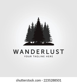 Pinien-Baum-Logo-Symbol, Vektorgrafik