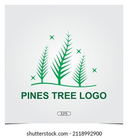 pines tree logo premium elegant template vector eps 10