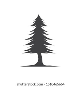 pines tree vector illustration design template