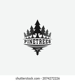 Pinetrees vector logos illuatration. Very good for nature-themed logos, nature activities, outdoors, ecosystems, forestry and can be used as signs or icons, etc.
Editable