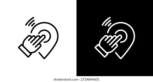 Ping-Symbol schwarz-weiß