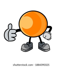 ping pong ball cartoon character, mascot,