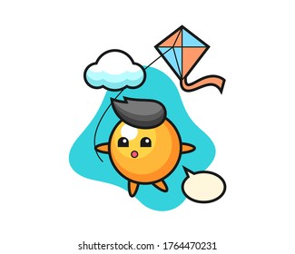 Ping Pong Ball Cartoon spielt Drachen