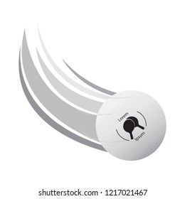Ping pong ball with an effect. Vector illustration design