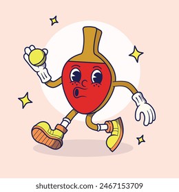 Ping Pong Ball Mascot Character