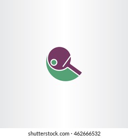 ping pong ball and paddle icon 