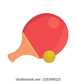 ping pong ball racket sports icon isolated