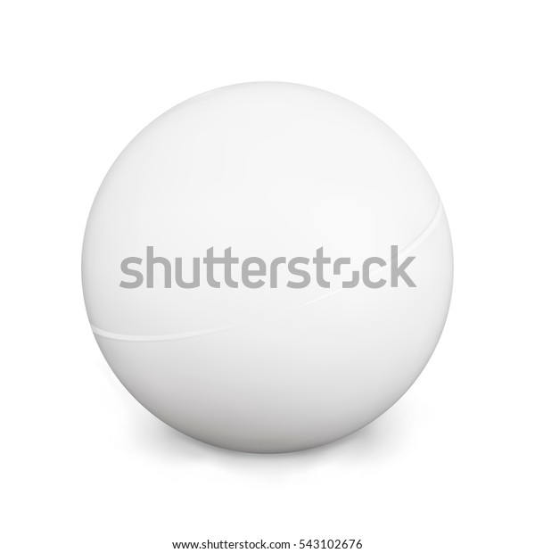 Ping Pong Ball White Photo Realistic Stock Vector Royalty Free