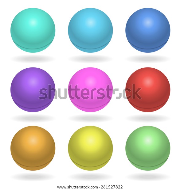 Ping Pong Balls Multicolor Vector Illustration Stock Vector (Royalty ...