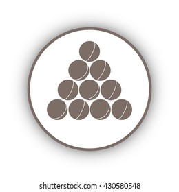  Ping pong balls, vector illustration
