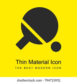 Ping pong bright yellow material minimal icon or logo design