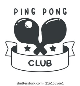 ping pong club label frame