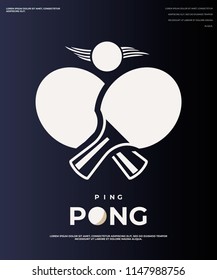 Ping pong club logotypes. Vector illustration EPS10