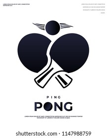Ping pong club logotypes. Vector illustration EPS10