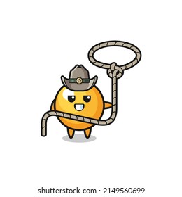 the ping pong cowboy with lasso rope , cute design