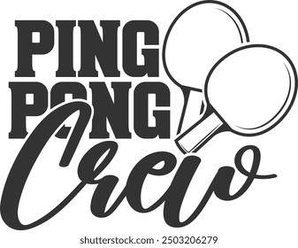 Ping Pong Crew - Table Tennis Illustration