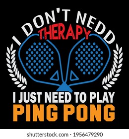 Ping Pong Design. This illustration can be used as a print on T-shirts, cups, bags, Phone Case etc.