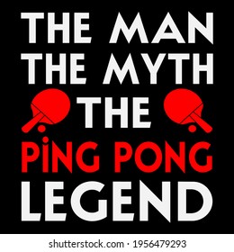 Ping Pong Design. This illustration can be used as a print on T-shirts, cups, bags, Phone Case etc.