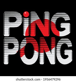 Ping Pong Design. This illustration can be used as a print on T-shirts, cups, bags, Phone Case etc.