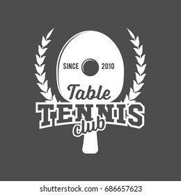 ping pong emblems, labels, badges and designed elements