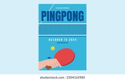 Plantilla de volante de evento de ping pong