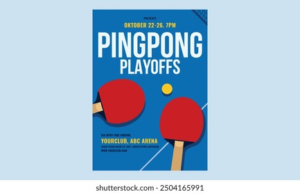 Ping Pong Evento Póster Plantilla