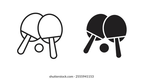 Ping pong flat simple vector symbols illustration.