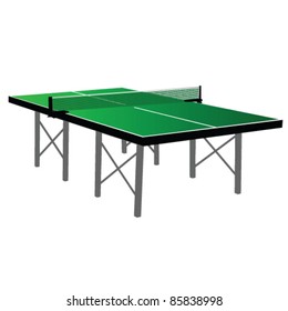 ping pong green table tennis vector illustration