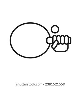 Ping pong. Hand holding racket for table tennis with ball.
