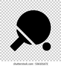 Ping pong icon. Black icon on transparent background.