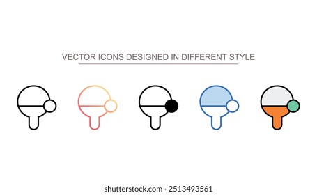 Ping Pong icon design with white background stock illustration