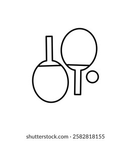 Ping Pong icon Flat isolated outline sign