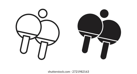 Icono de ping pong icono plano simple. Versión Liner - Vector de stock.