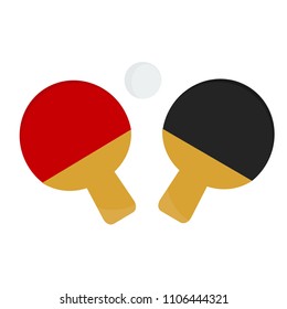 ping pong icon in flat style isolated vector illustration on white transparent background